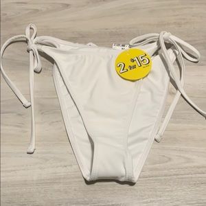 Forever 21 White Bikini Bottoms